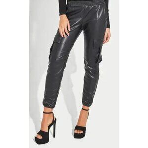 NEW Generation Love Vegan Leather Joggers Black Size XS [jb]